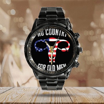 Discover No Country For Old Men Floral Uterus Feminist Calendar Steel Band Watch