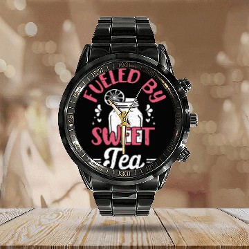 Discover Funny Sweet Tea Fueled By Sweet Tea Calendar Steel Band Watch