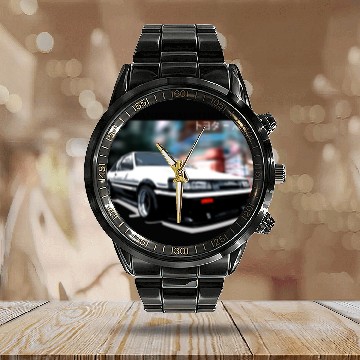 Discover Classic japanese engine aesthetic City New Calendar Steel Band Watch