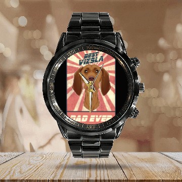 Discover Best Vizsla Dad Ever I Vizsla Lover Calendar Steel Band Watch