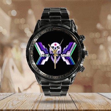 Discover Cyberpunk NT MMA logo Calendar Steel Band Watch