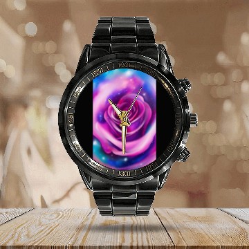 Discover Galaxy rose Calendar Steel Band Watch