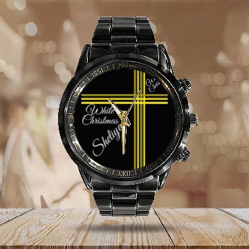 Discover White Christmas Sheliyaa Calendar Steel Band Watch