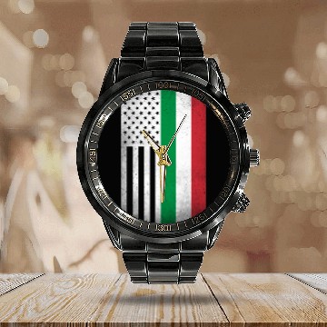 Discover Italy Design for proud Italian Americans Calendar Steel Band Watch