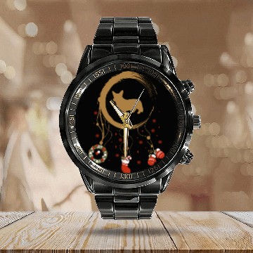 Discover dog dreamcatcher Christmas Corgi Calendar Steel Band Watch
