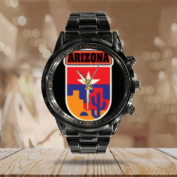 Discover US States Arizonna Calendar Steel Band Watch