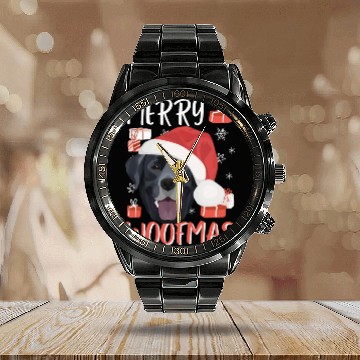 Discover Labrador Merry Christmas Calendar Steel Band Watch