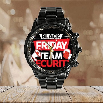 Discover Black Friday Team Security for Shopping Fans and Calendar Steel Band Watch