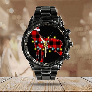 Discover Cane Corso Christmas Dog Lover Pajamasa Calendar Steel Band Watch