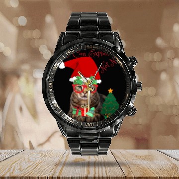 Discover Merry Xmas Calendar Steel Band Watch