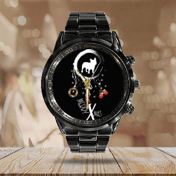 Discover dog dreamcatcher Christmas French Bulldog Calendar Steel Band Watch