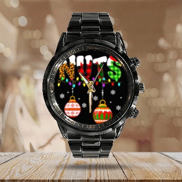 Discover Funny Chest Nuts Couples Christmas Chestnuts Xmas Calendar Steel Band Watch