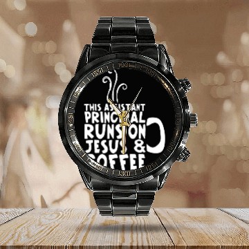 Discover Assistant Principal Calendar Steel Band Watch