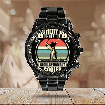 Discover Archery Dad Archer Lover Bowman Fathers Day Calendar Steel Band Watch