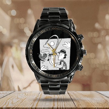 Discover WTF Where's the fish WTF Where's the fish inspirat Calendar Steel Band Watch