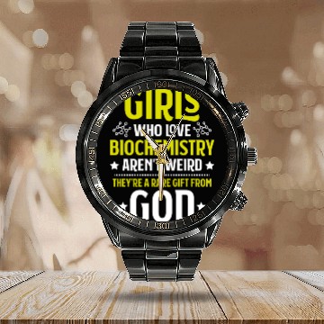 Discover Biochemistry Biochemist Biology Biologist Genetics Calendar Steel Band Watch