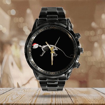 Discover Opossum Christmas, Opossum Skeleton Calendar Steel Band Watch