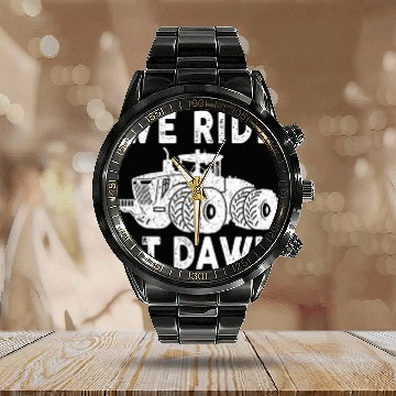 Discover We Ride At Dawn Dad Lawn Mower Make Laugh Day Yard Calendar Steel Band Watch