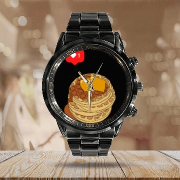 Discover Waffle lover Calendar Steel Band Watch