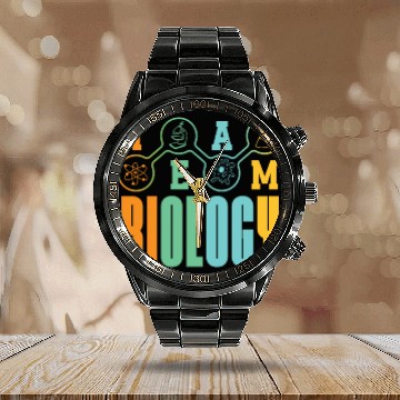 Discover Biology Biologist Kids Biology Calendar Steel Band Watch