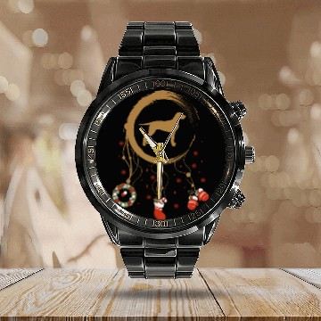 Discover dog dreamcatcher Christmas Viszla Calendar Steel Band Watch