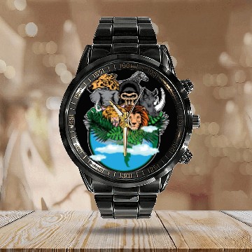 Discover Wildlife Earth Animals Animal Welfare Gift Calendar Steel Band Watch