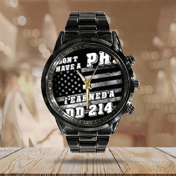 Discover i earned a dd214 Calendar Steel Band Watch