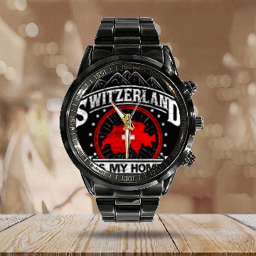 Discover Switzerland Mountains Origin Gift Calendar Steel Band Watch