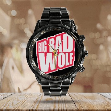Discover big bad wolf quote Calendar Steel Band Watch