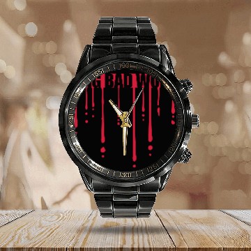 Discover big bad wolf quote Calendar Steel Band Watch