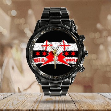Discover CM Puunk Best In The World Classic Calendar Steel Band Watch