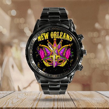 Discover New Orleans Mardi Gras Parade Fesitval Calendar Steel Band Watch