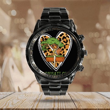 Discover Bonsai Miniature Trees Love Japanese Leopard Heart Calendar Steel Band Watch