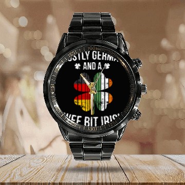 Discover German Wee Bit Irish Germany Patrick Day Calendar Steel Band Watch
