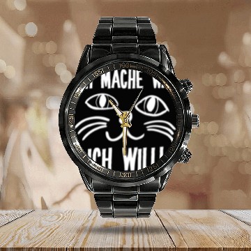 Discover I Do What I Want Cat Mom Lady Pet Lover Gift Idea Calendar Steel Band Watch