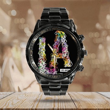 Discover Los Angeles LA California Gift Calendar Steel Band Watch