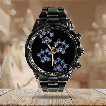 Discover Snowflake Paws (Pastel) Calendar Steel Band Watch