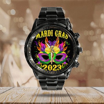 Discover Beads Bling Party - Mardi Gras 2023 Calendar Steel Band Watch