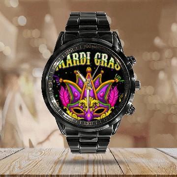 Discover Cool Mardi Gras Mask - Mardi Gras Calendar Steel Band Watch