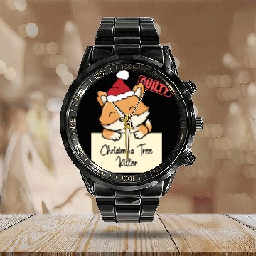 Discover Fox christmas funny prison Calendar Steel Band Watch