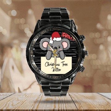 Discover Koala christmas funny prison Calendar Steel Band Watch