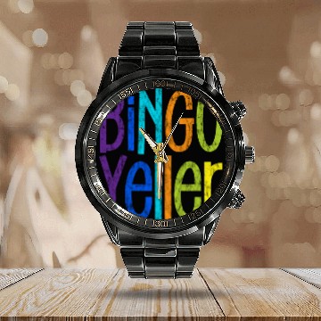 Discover Bingo Yeller 3 Calendar Steel Band Watch