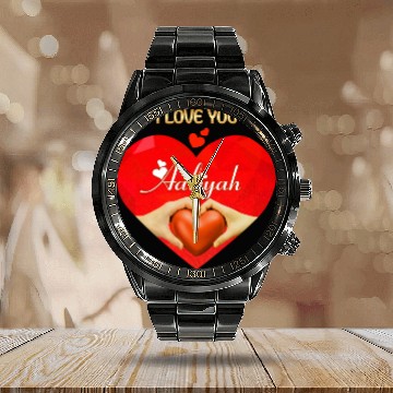 Discover I love you Aaliyah Calendar Steel Band Watch