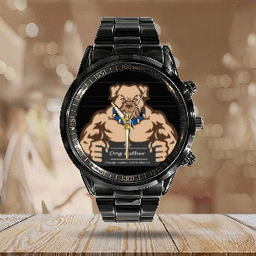 Discover "Funny Dog Calendar Steel Band Watch Perfect Gift for Dog Lovers"