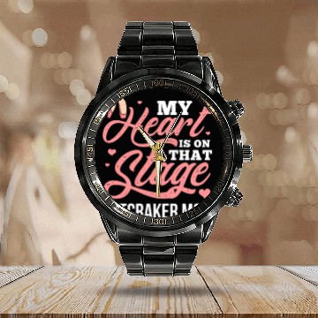 Discover My Heart Is On That Stage Nutcracker Mom Calendar Steel Band Watch