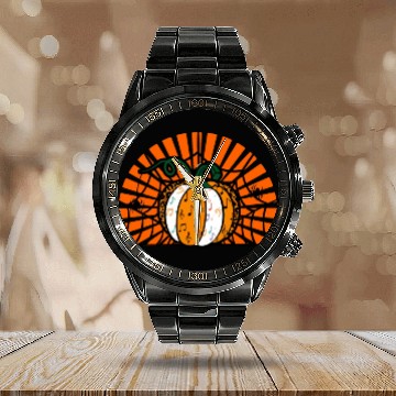 Discover Halloween Music Teacher Calendar Steel Band Watch, Pumpkin Music