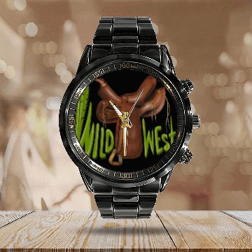 Discover Wild west Calendar Steel Band Watch