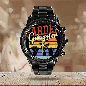 Discover GARDEN GANGSTER I Plants Gardener Gardening Calendar Steel Band Watch