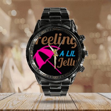 Discover Feeling A LiL Salty with Summer Clothes Calendar Steel Band Watch