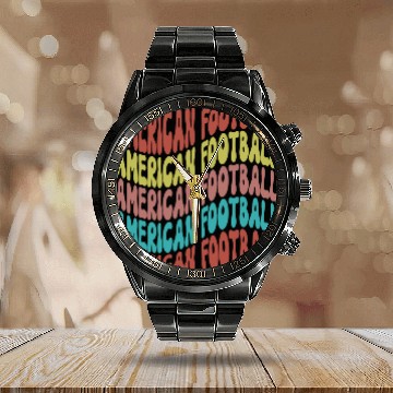 Discover american Football Fan Calendar Steel Band Watch, Cute Game Day Calendar Steel Band Watch